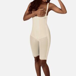 NEW Design Veronique 853 Zippered Body Girdle Post-Op Compression Champagne XL